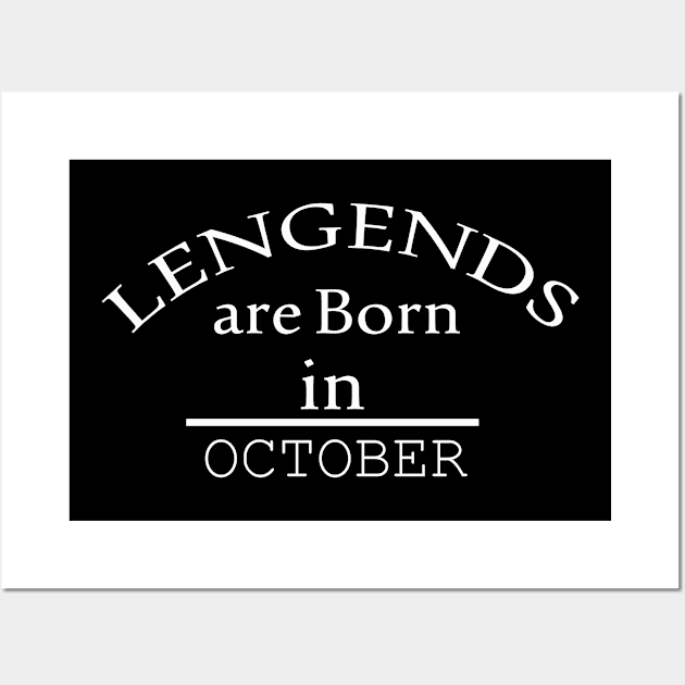 legends are born in october Wall Art by yassinstore